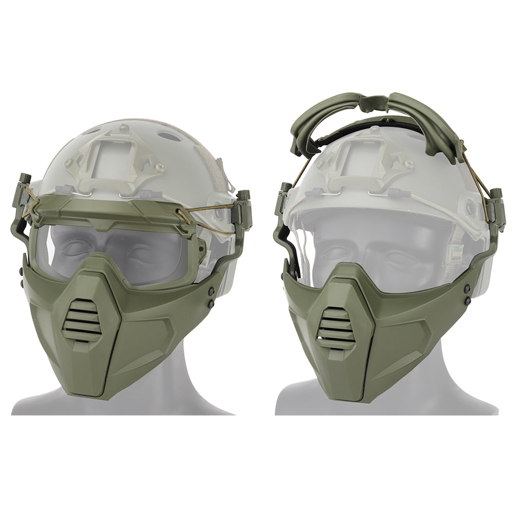 Tactical Multidimentional Split Type Mask And Goggles