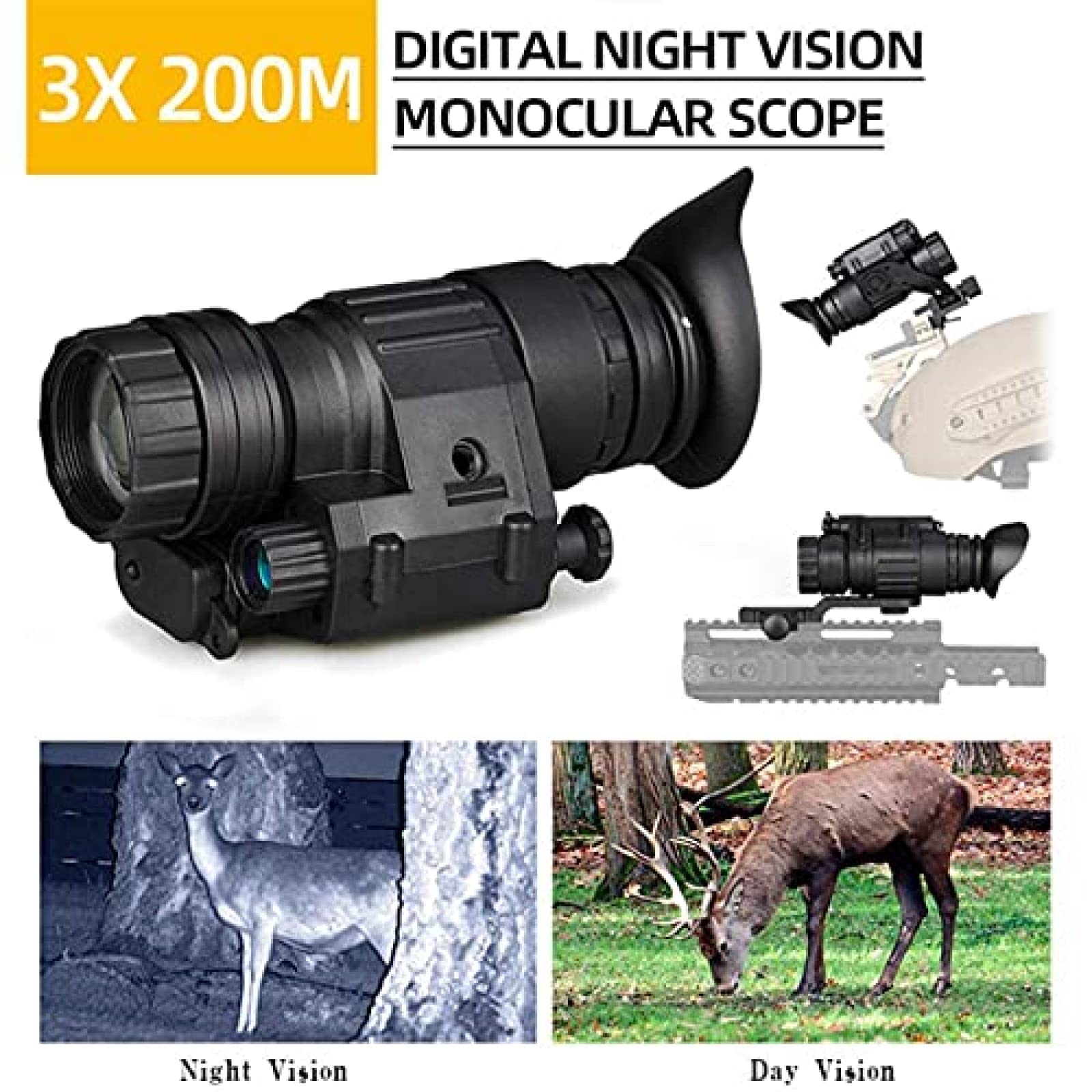 PVS-14ナイト ビジョン スコープ デジタルIRイルミネーション Amazon.co.jp: SPINA OPTICS PVS-14デジタルナイトビジョン単眼