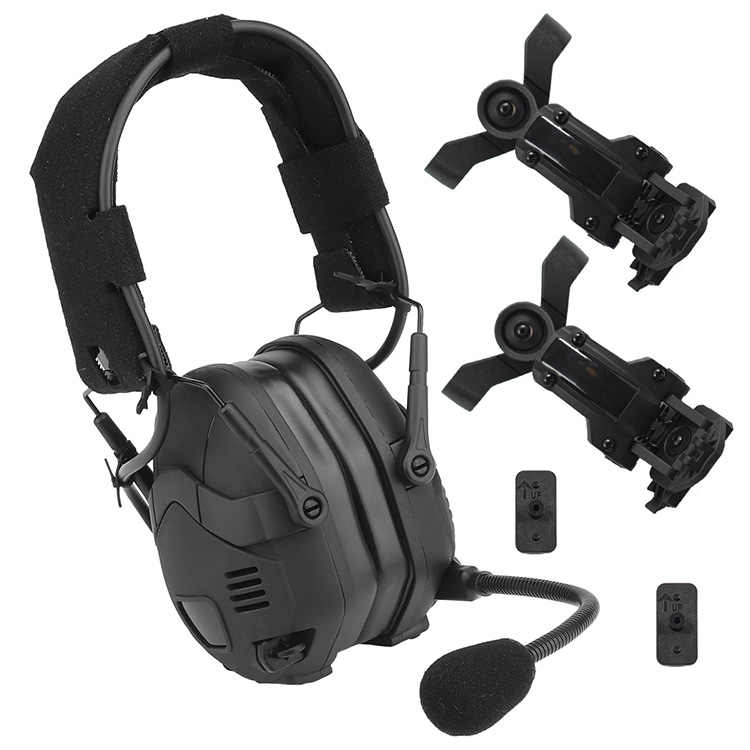 TSTAC -SKY Tactical Headset With ARC Rail Adapter Hearing Protection Headphone Shooting Earmuff Best Noise-Cancelling