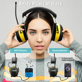 Radio earcups for MP3 and smartphone connectivity