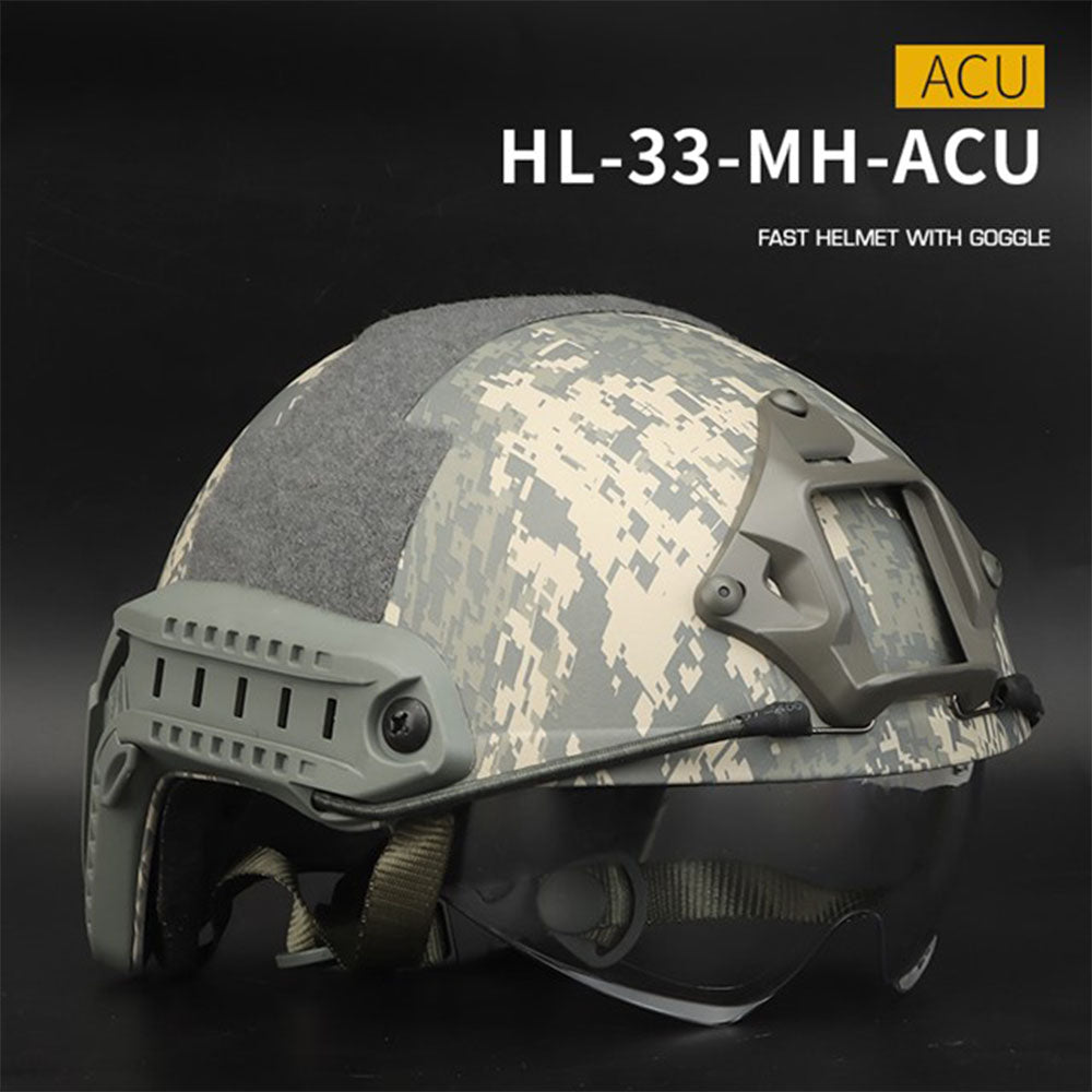 Fast Helmet With Goggle (No Holes &Round Hole Version) | ONLYEST
